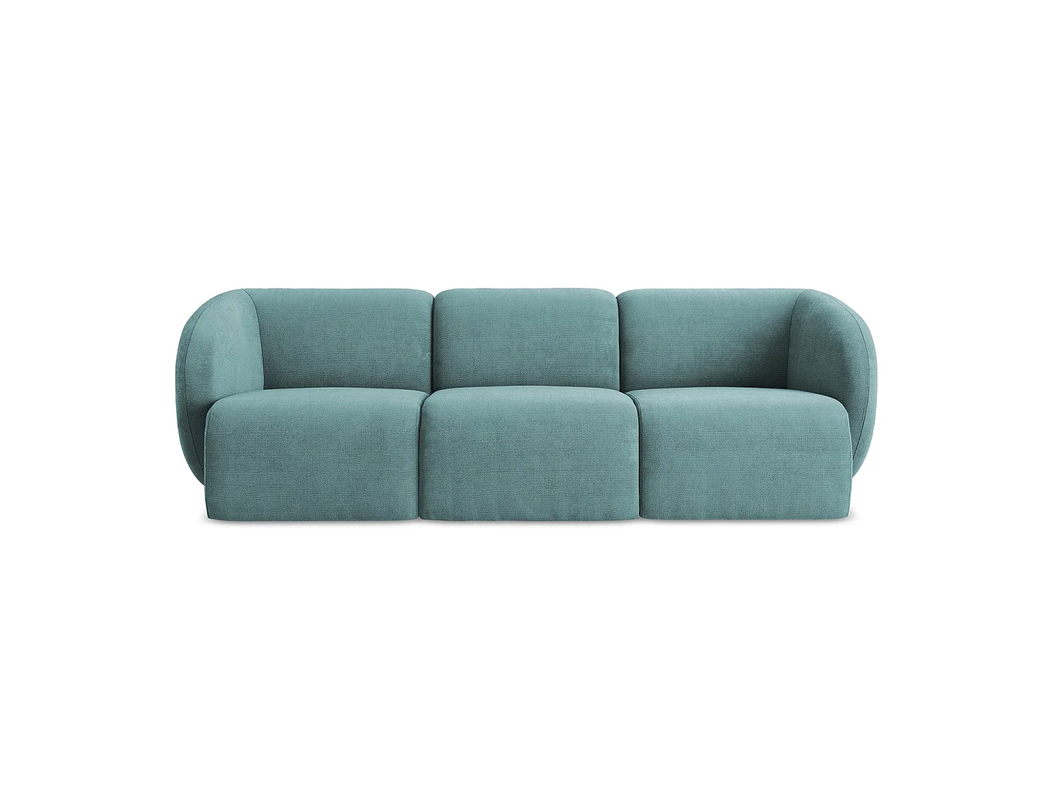 Modulares 3-Sitzer Sofa - - Chenille - Jeans - CERVO