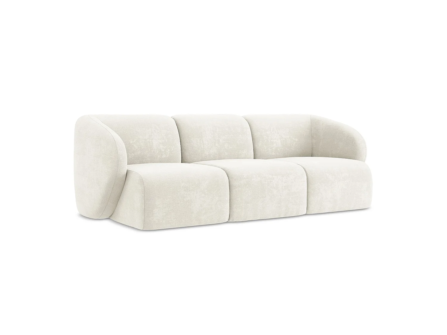 Modulares 3-Sitzer Sofa - - Chenille - Weiß - CERVO