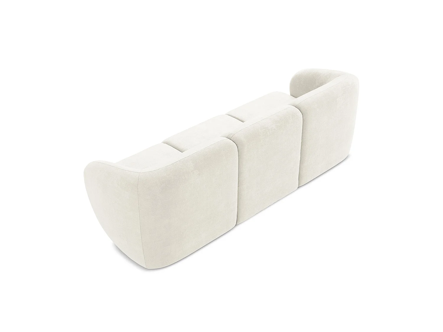 Modulares 3-Sitzer Sofa - - Chenille - Weiß - CERVO