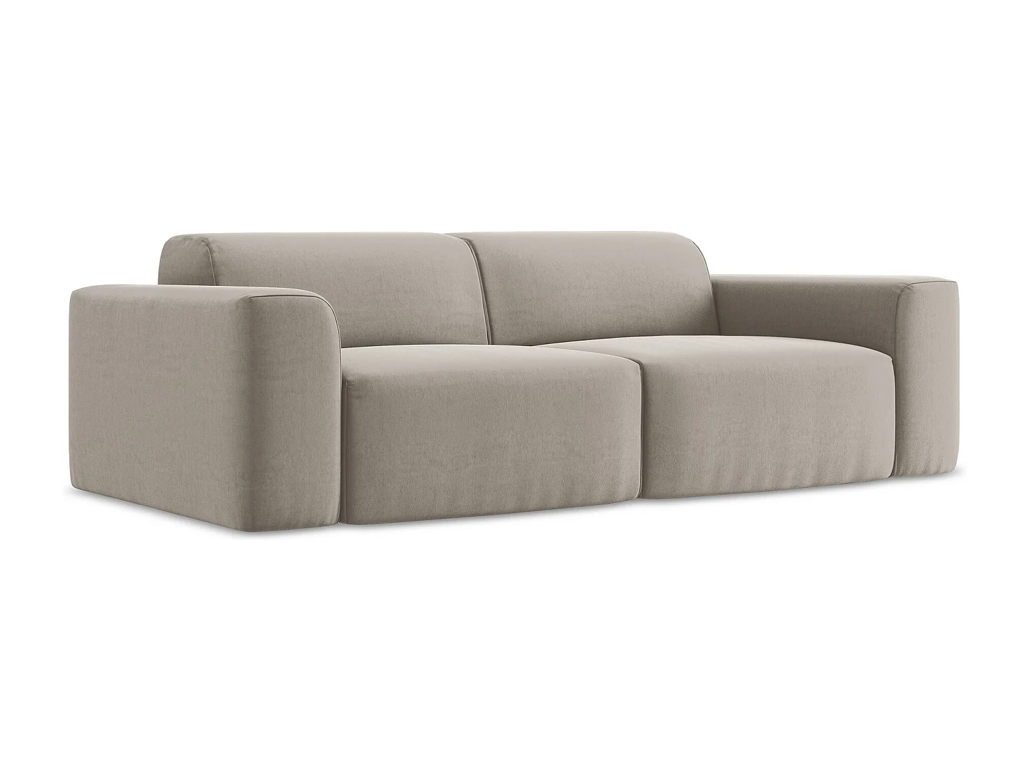 2-Sitzer Sofa - - Samt - Taupe - KELI