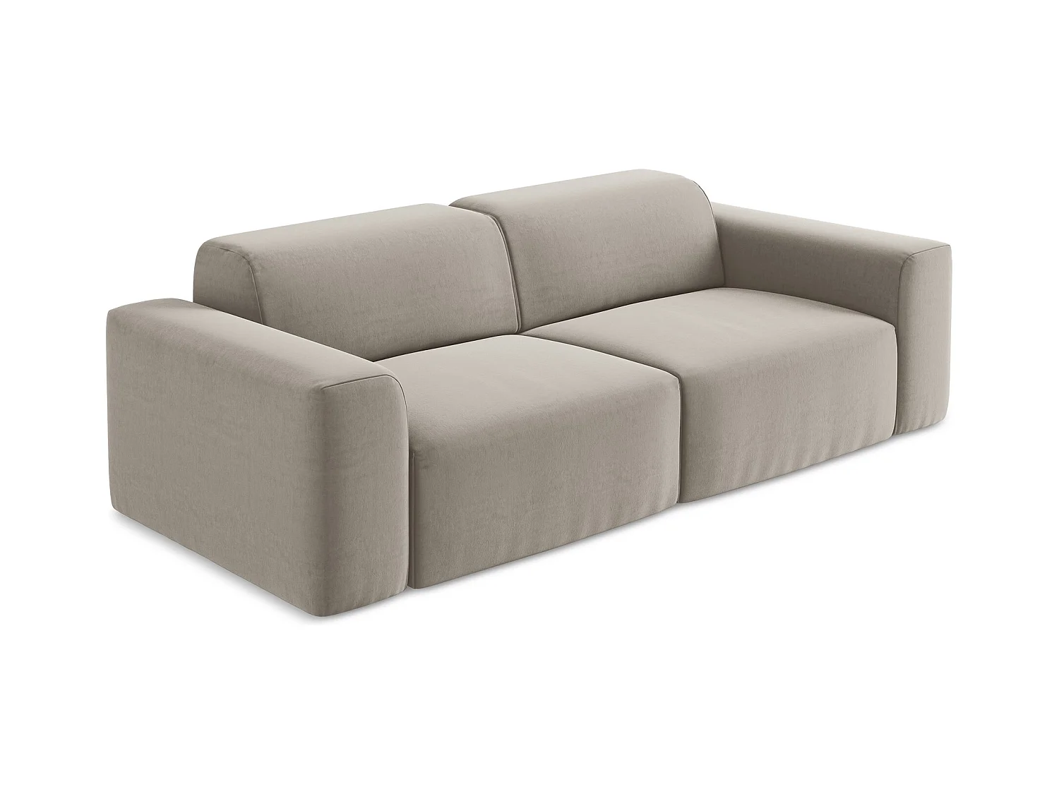 2-Sitzer Sofa - - Samt - Taupe - KELI
