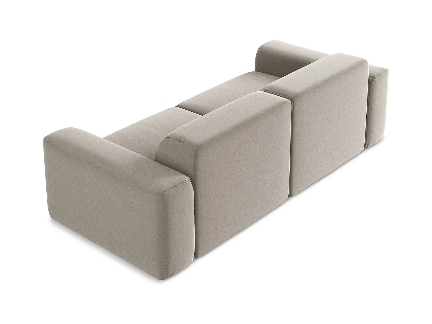 2-Sitzer Sofa - - Samt - Taupe - KELI