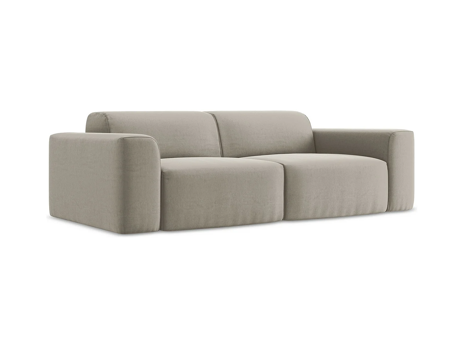 2-Sitzer Sofa - - Samt - Taupe - KELI