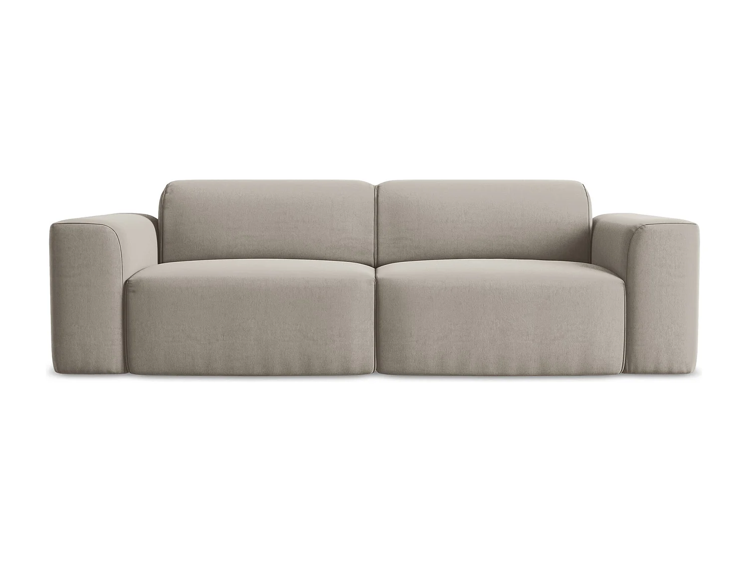 Modułowa sofa 2-osobowa - z tkaniny welwetowej - kreci - KELI