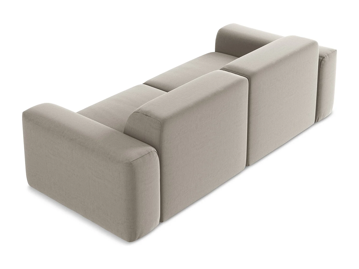 Modułowa sofa 2-osobowa - z tkaniny welwetowej - kreci - KELI