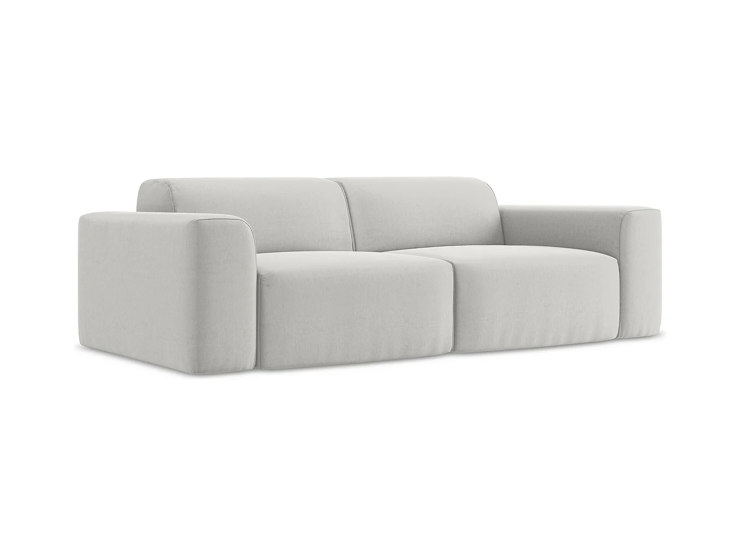 Canapé modulable 3 places en velours - argent - KELI