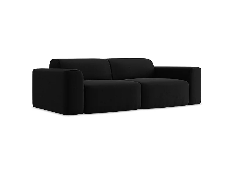 2-Sitzer Sofa - - Samt - Schwarz - KELI
