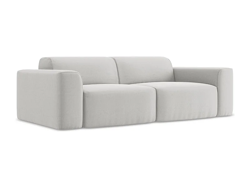 2-Sitzer Sofa - - Samt - Silber - KELI