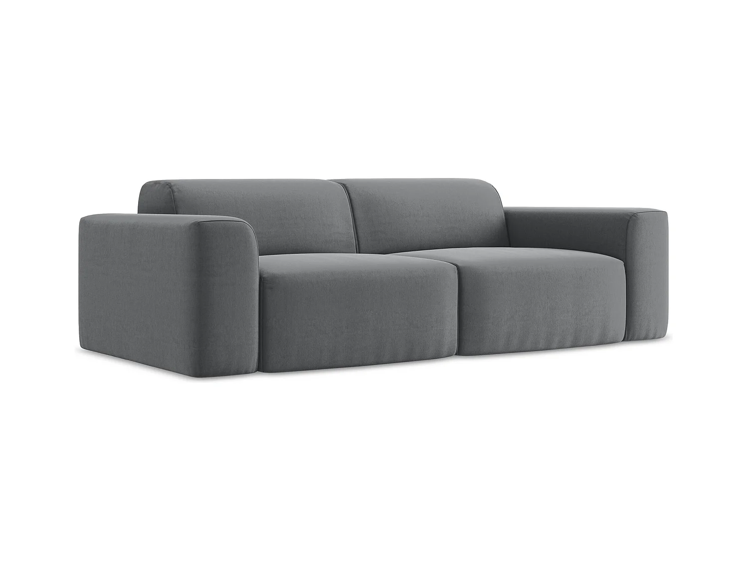 Driezits modulaire bank van staal velours - KELI