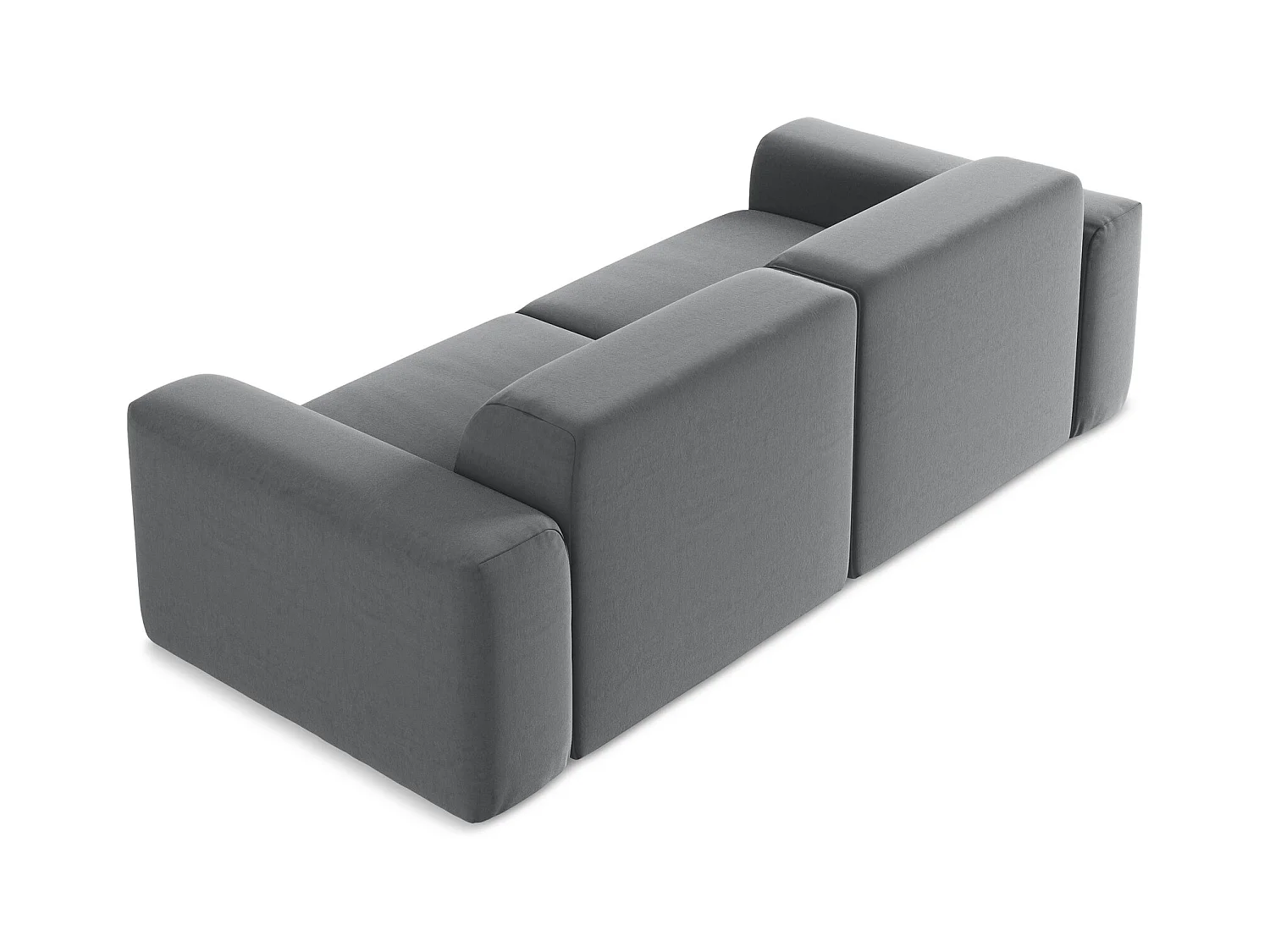 Driezits modulaire bank van staal velours - KELI