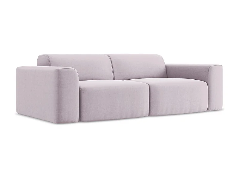 Modulares 3-Sitzer Sofa - - Samt - Lavendel - KELI