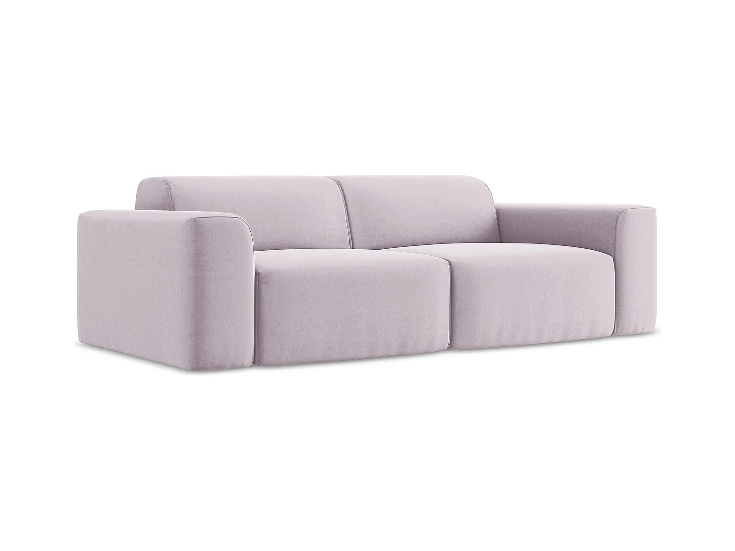 Driezits modulaire bank van lavendel velours - KELI