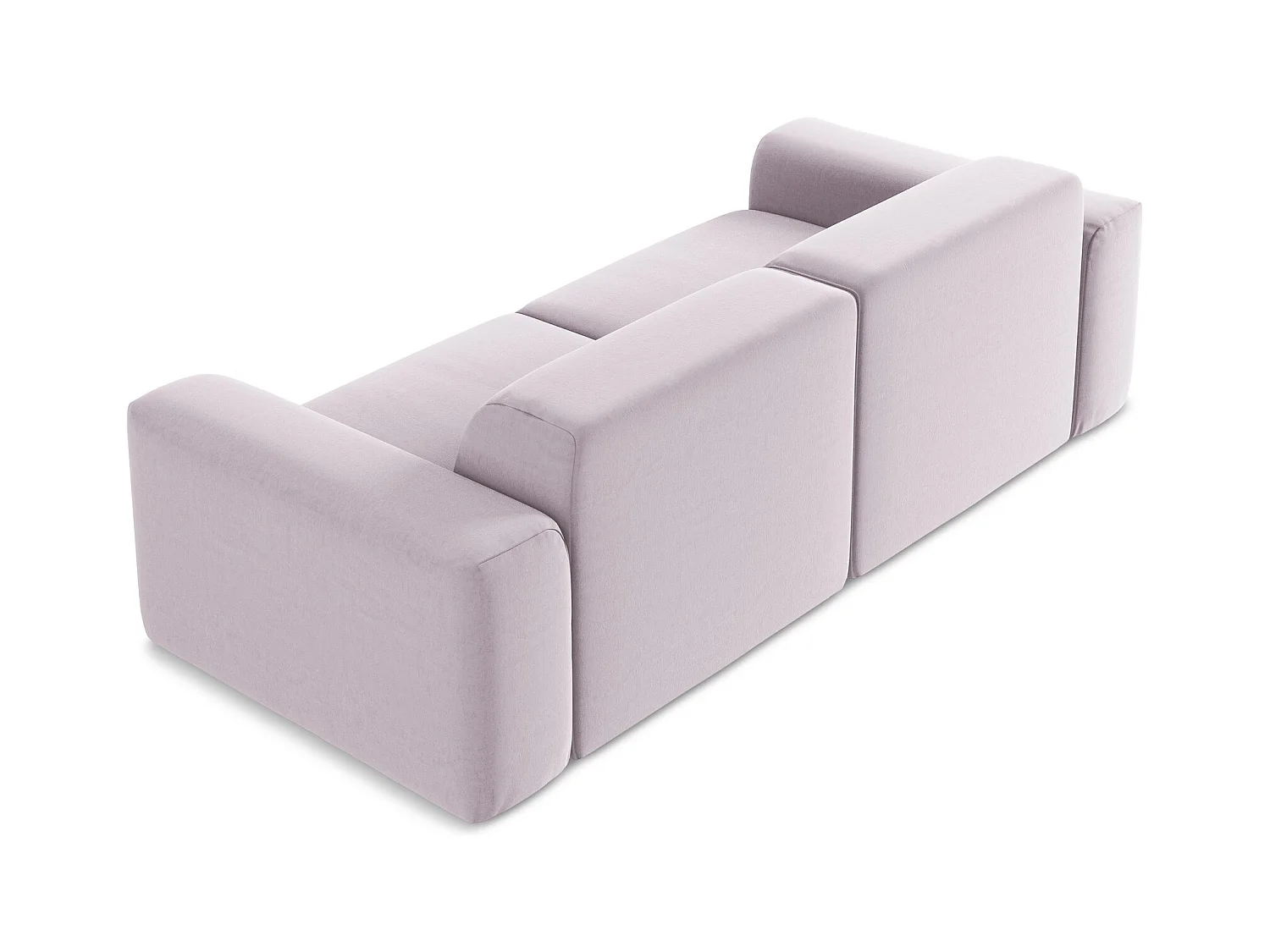 Driezits modulaire bank van lavendel velours - KELI