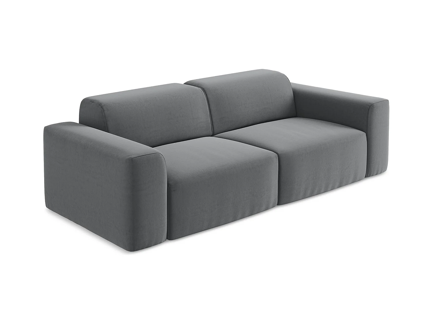 2-Sitzer Sofa - - Samt - Stahl - KELI