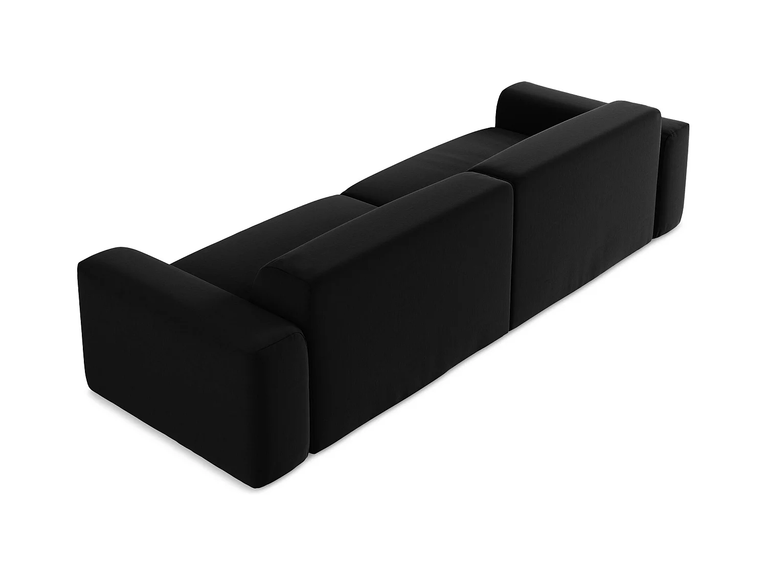 Vierzits modulaire bank van zwart velours - KELI