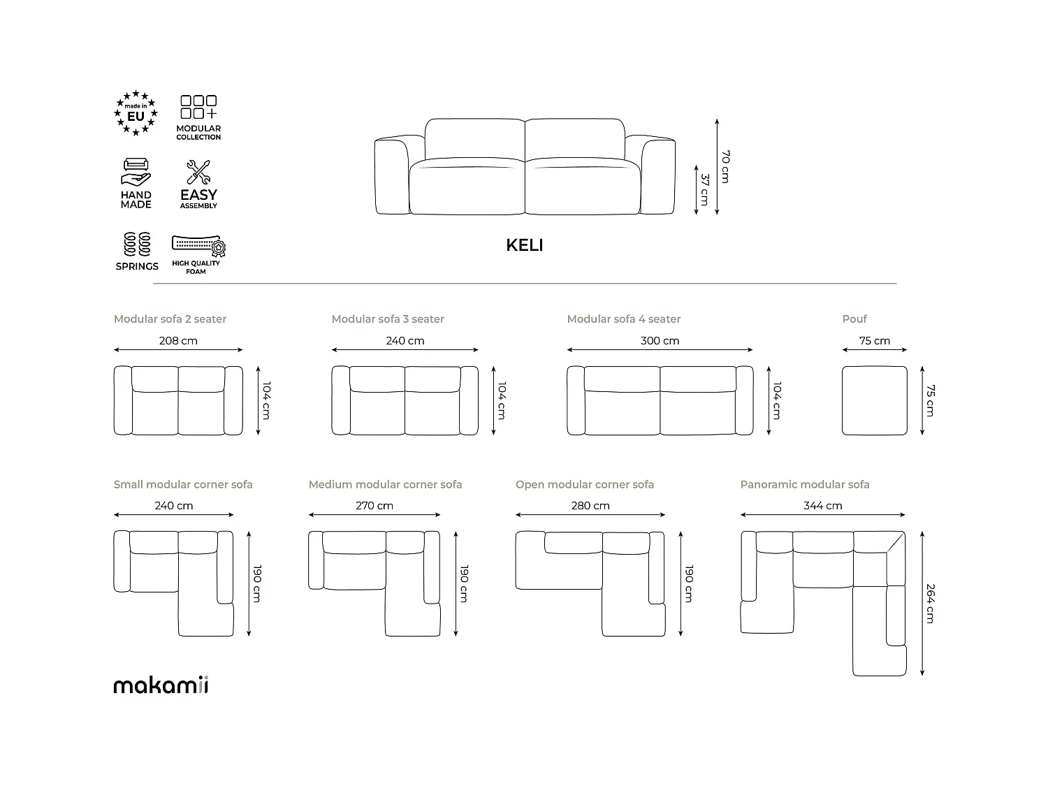 2-Sitzer Sofa - - Samt - Lavendel - KELI