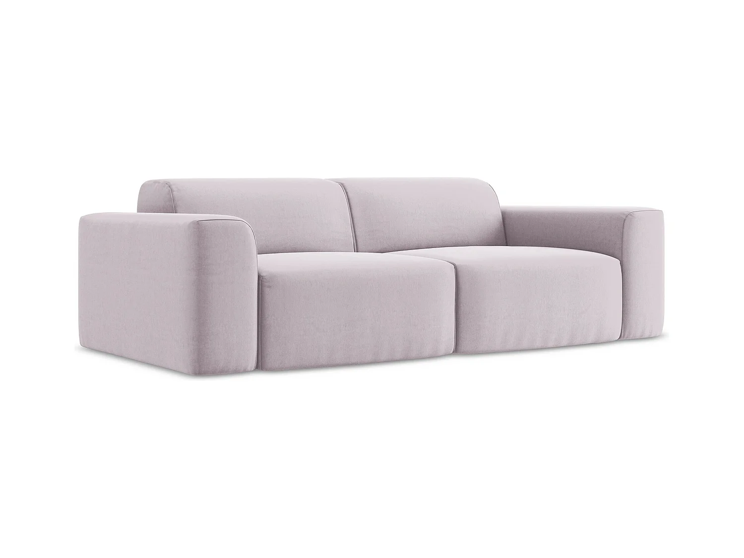 Canapé modulable 2 places en velours - lavande - KELI