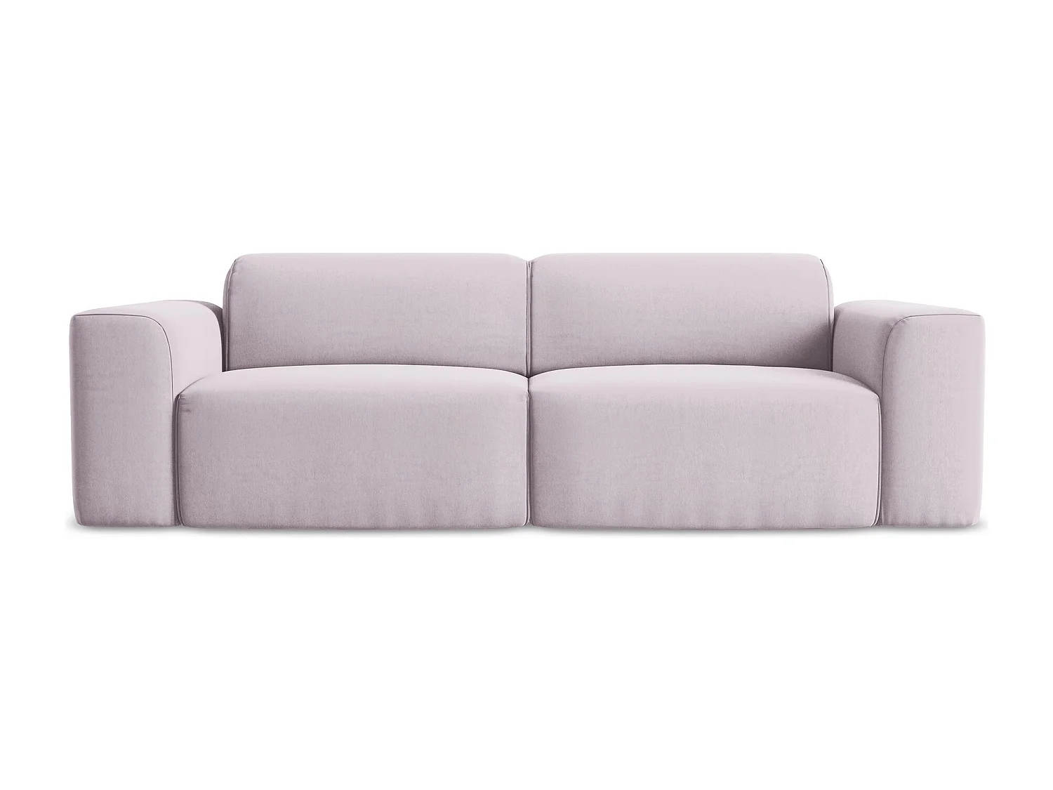 Modułowa sofa 2-osobowa - z tkaniny welwetowej - lawendowy - KELI