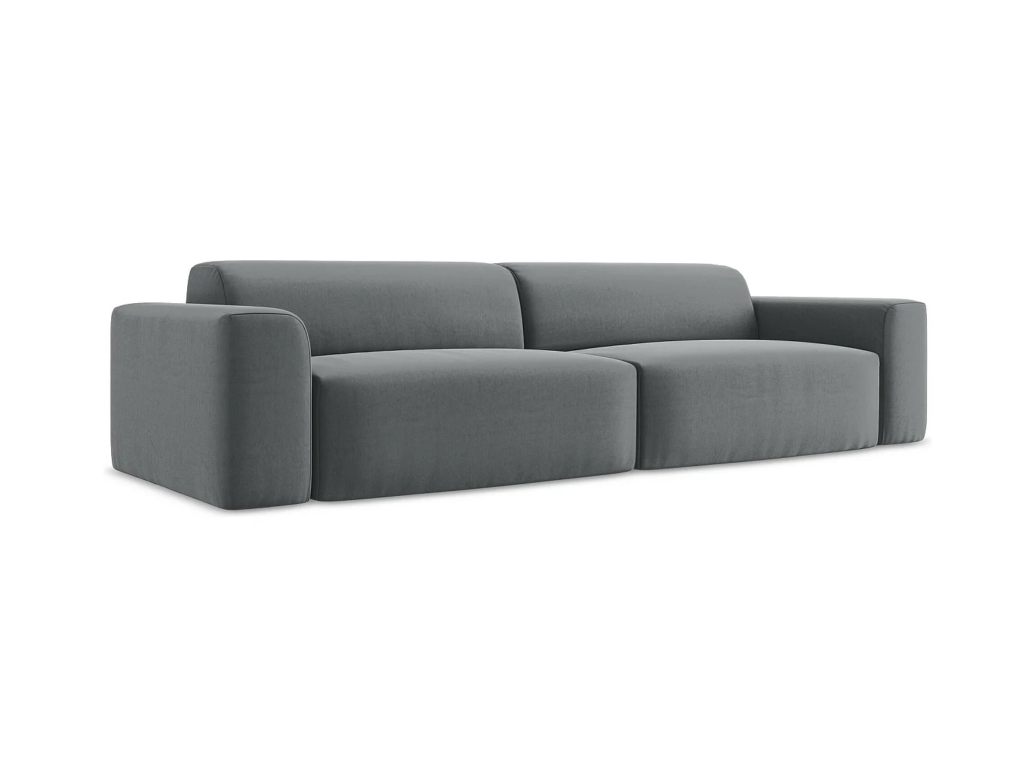 Canapé modulable 4 places en velours - acier - KELI