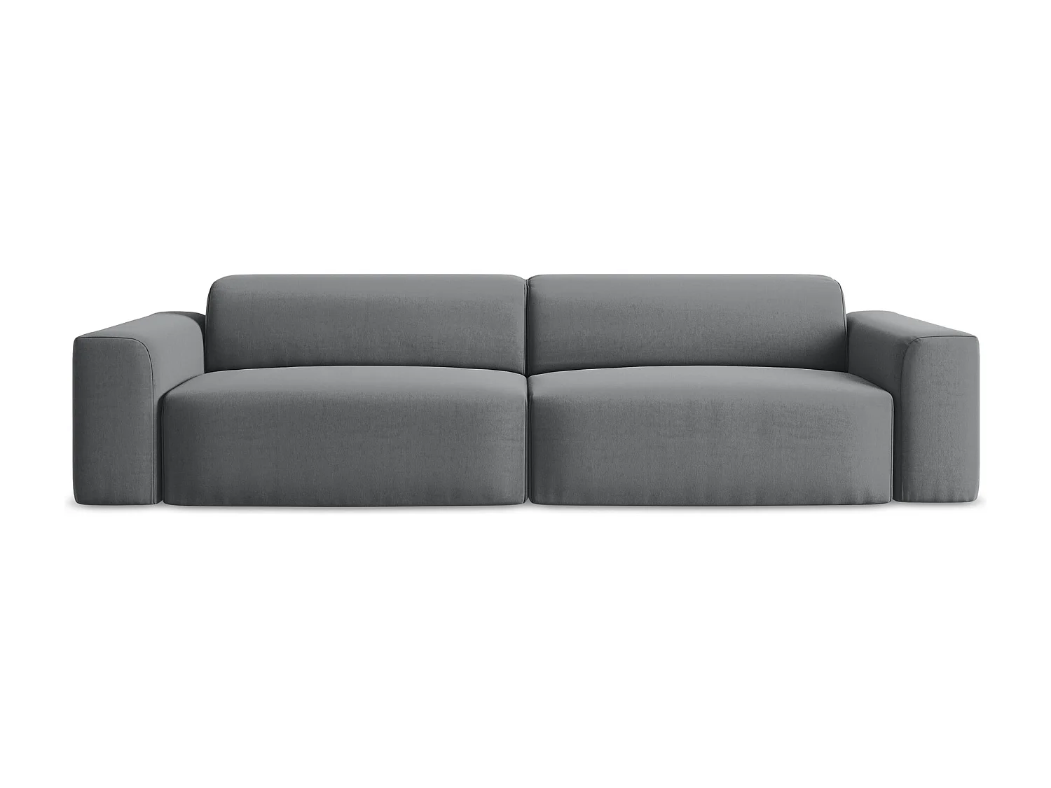 Canapé modulable 4 places en velours - acier - KELI