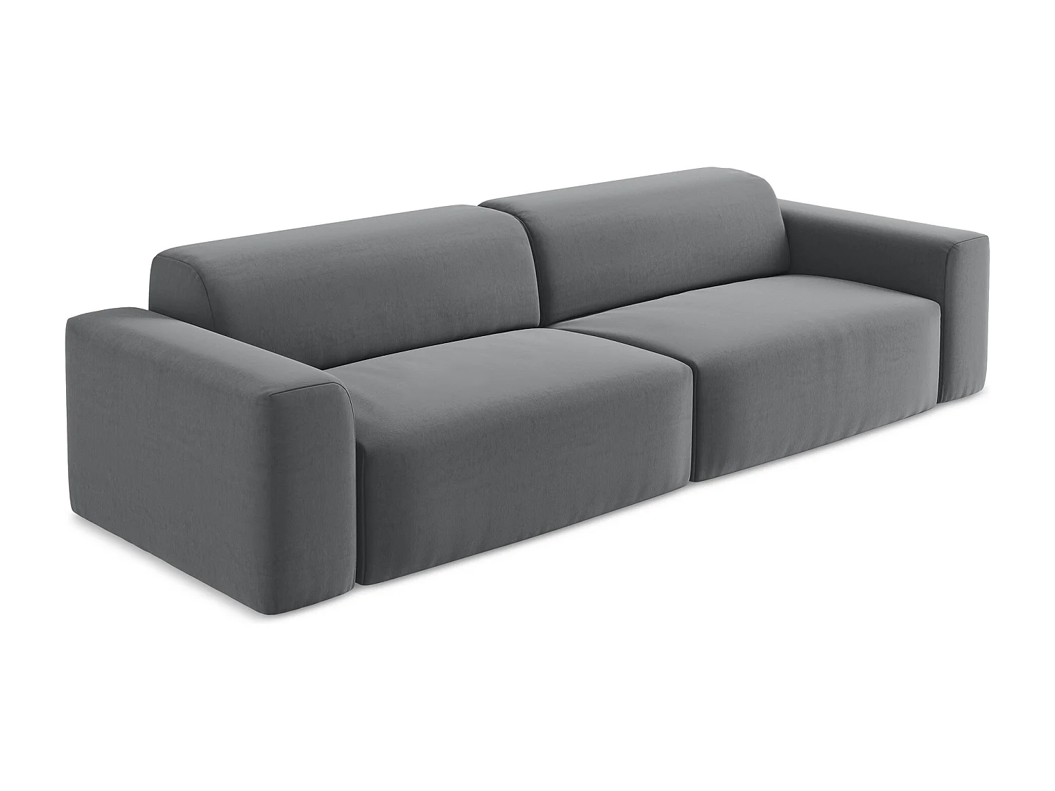 Canapé modulable 4 places en velours - acier - KELI