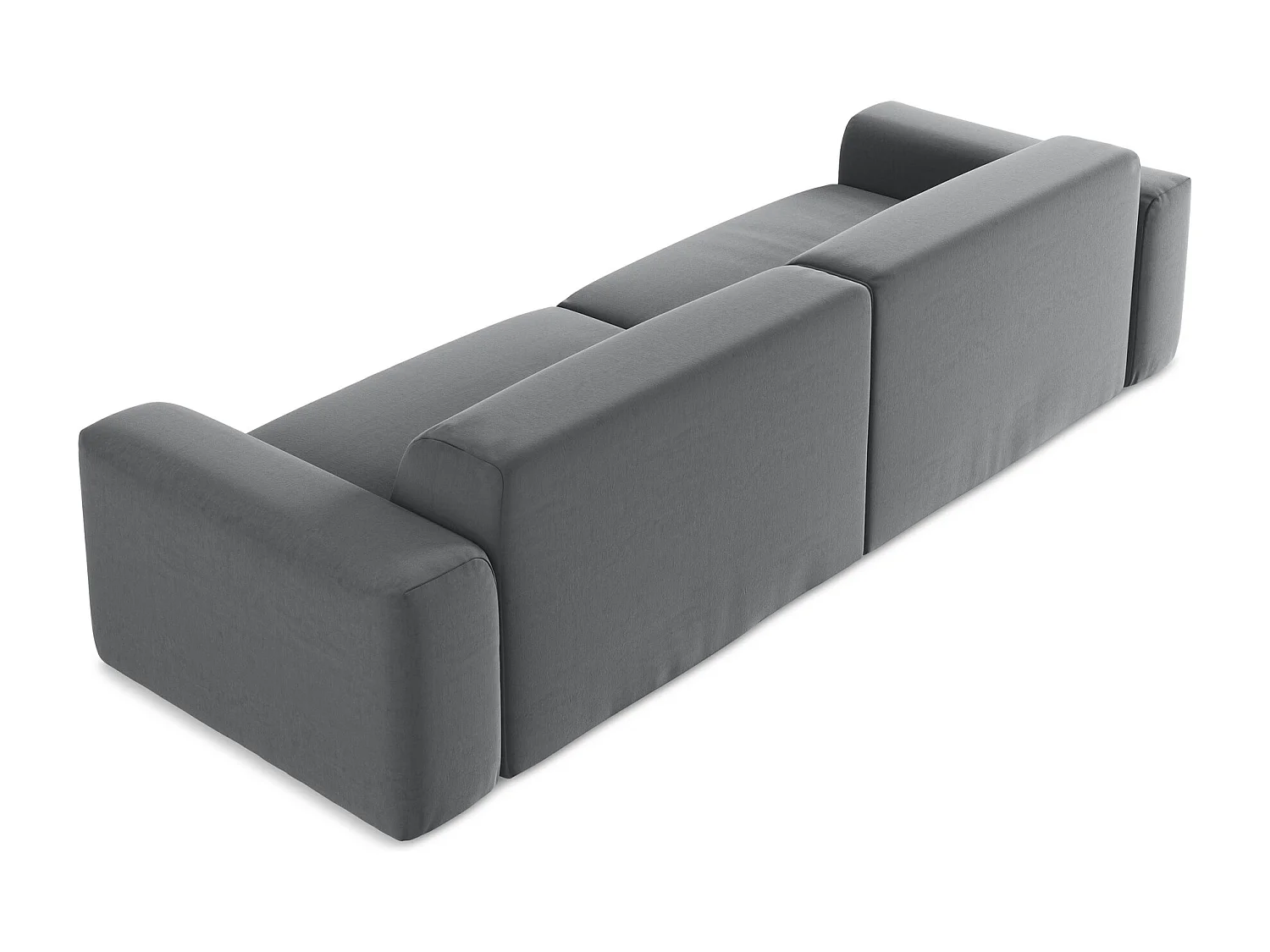 Canapé modulable 4 places en velours - acier - KELI