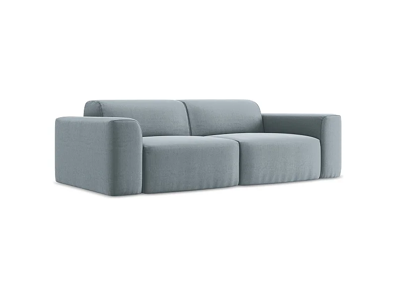 2-Sitzer Sofa - - Samt - Hellblau - KELI