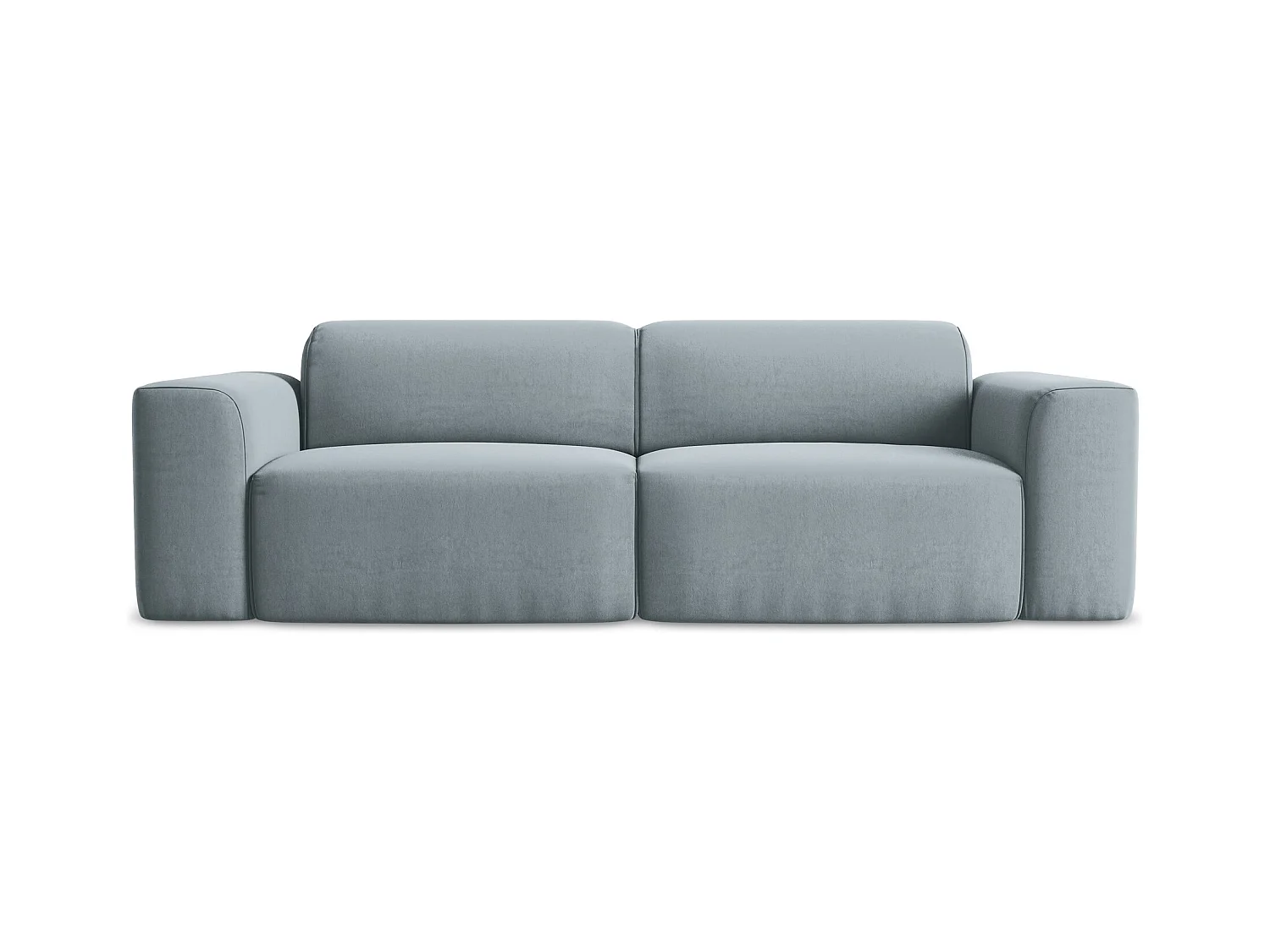 2-Sitzer Sofa - - Samt - Hellblau - KELI