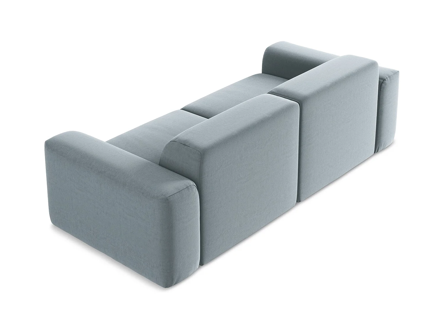 2-Sitzer Sofa - - Samt - Hellblau - KELI