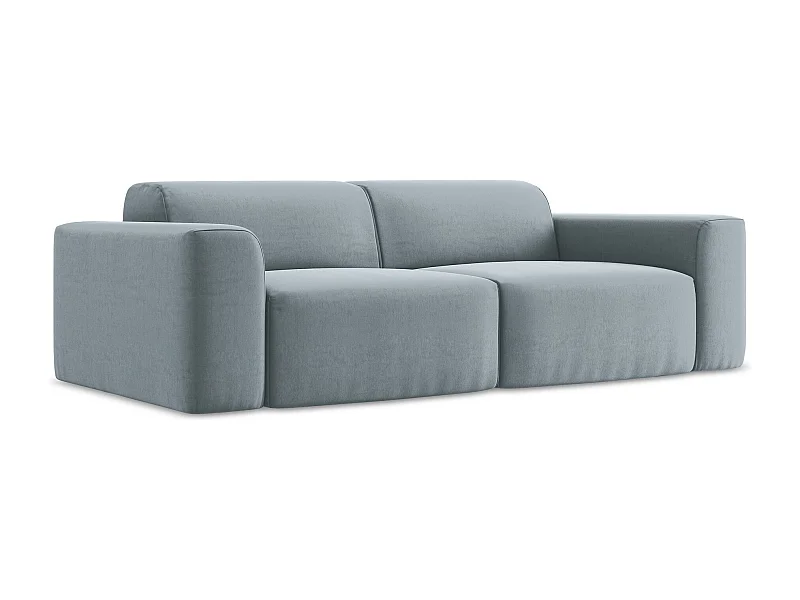 2-Sitzer Sofa - - Samt - Hellblau - KELI