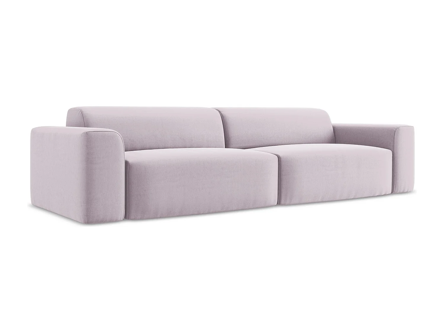 Vierzits modulaire bank van lavendel velours - KELI