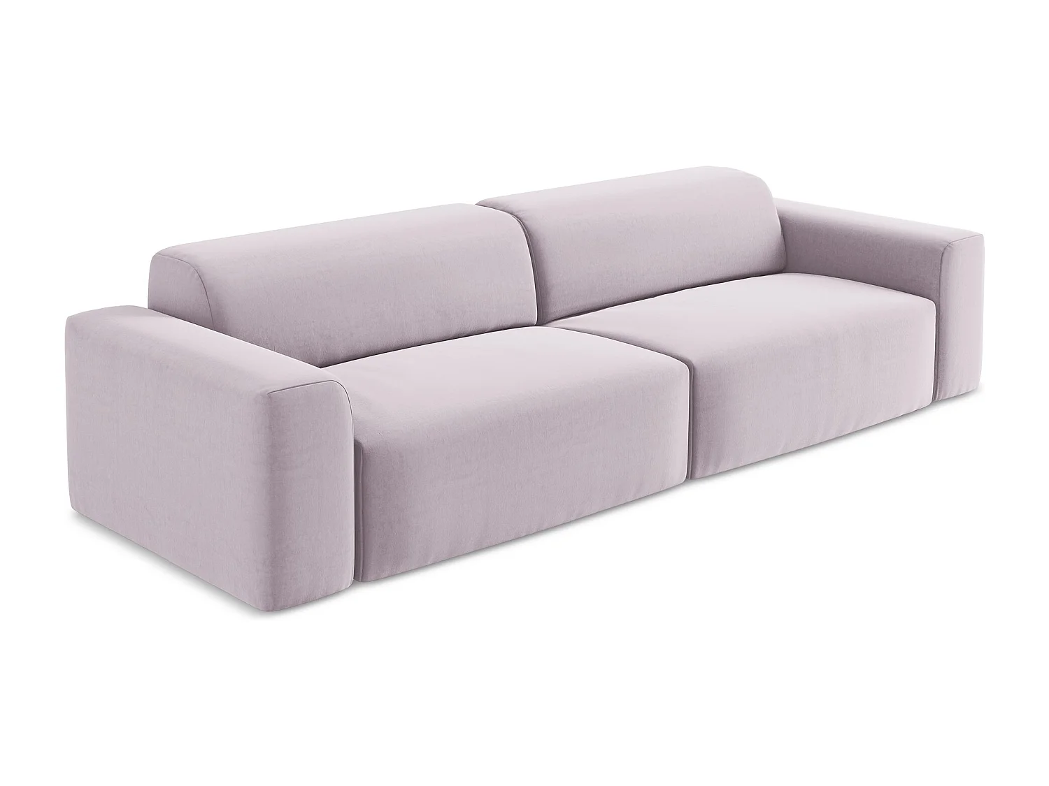 Vierzits modulaire bank van lavendel velours - KELI