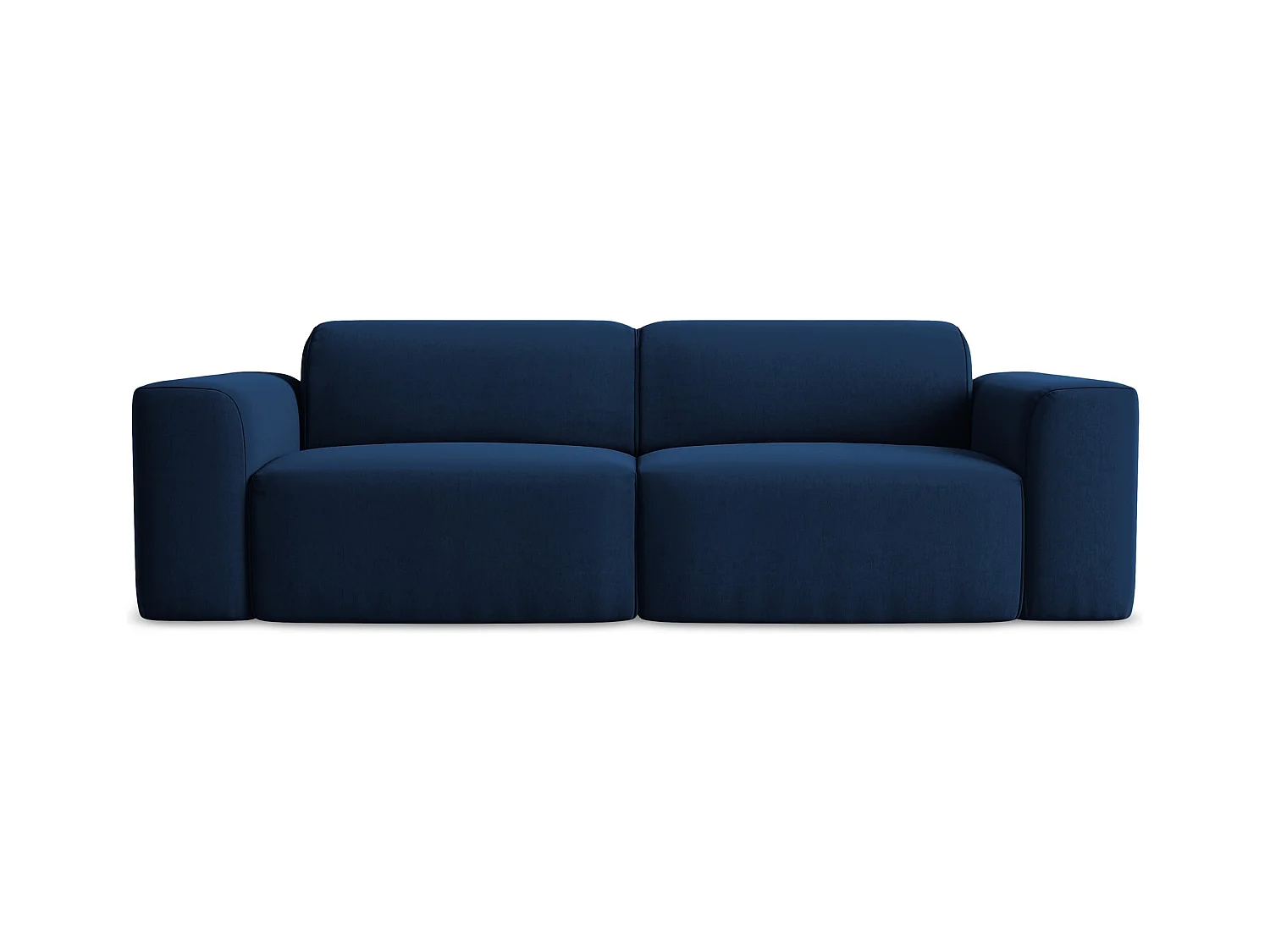 Modulares 3-Sitzer Sofa - - Samt - Königsblau - KELI