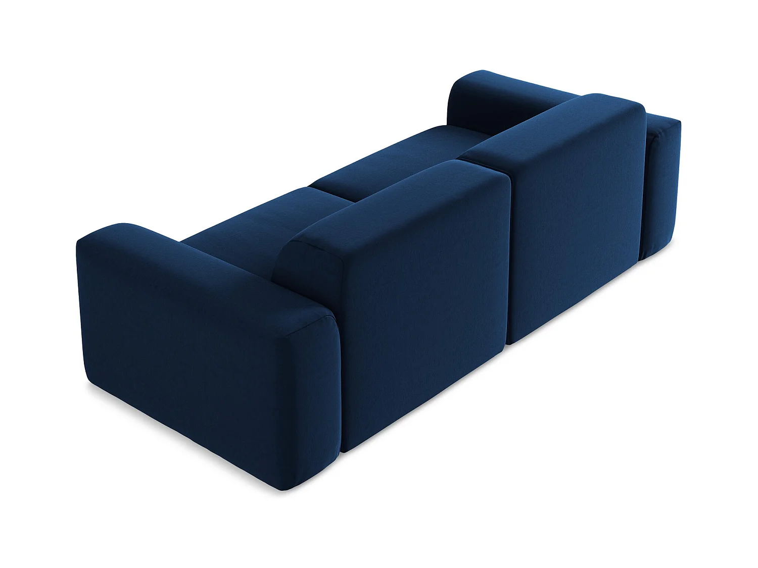 Modulares 3-Sitzer Sofa - - Samt - Königsblau - KELI