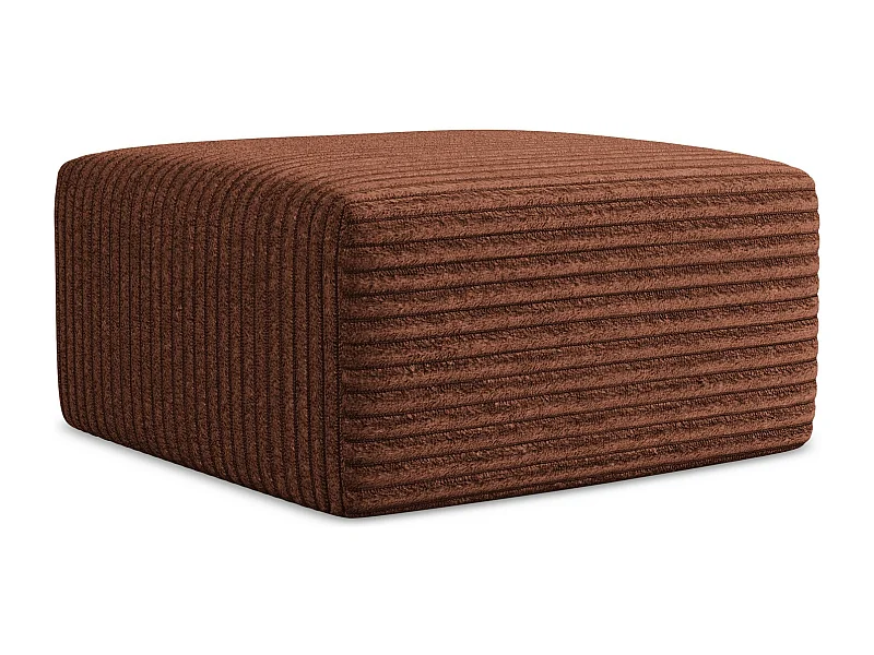 Puf de tela pana terracota - KELI