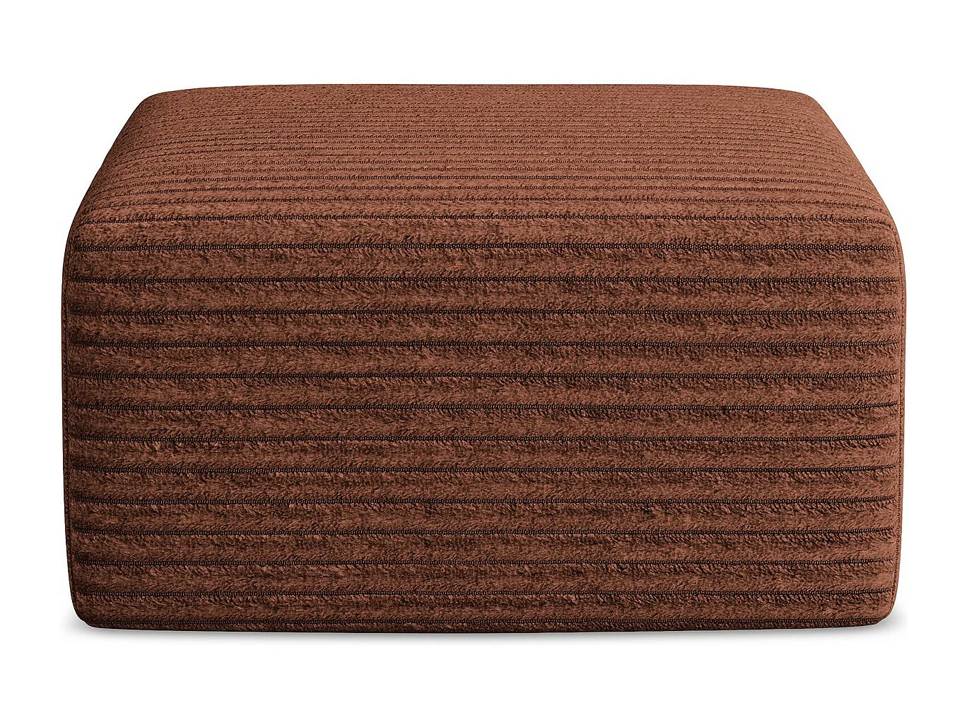 Puf de tela pana terracota - KELI