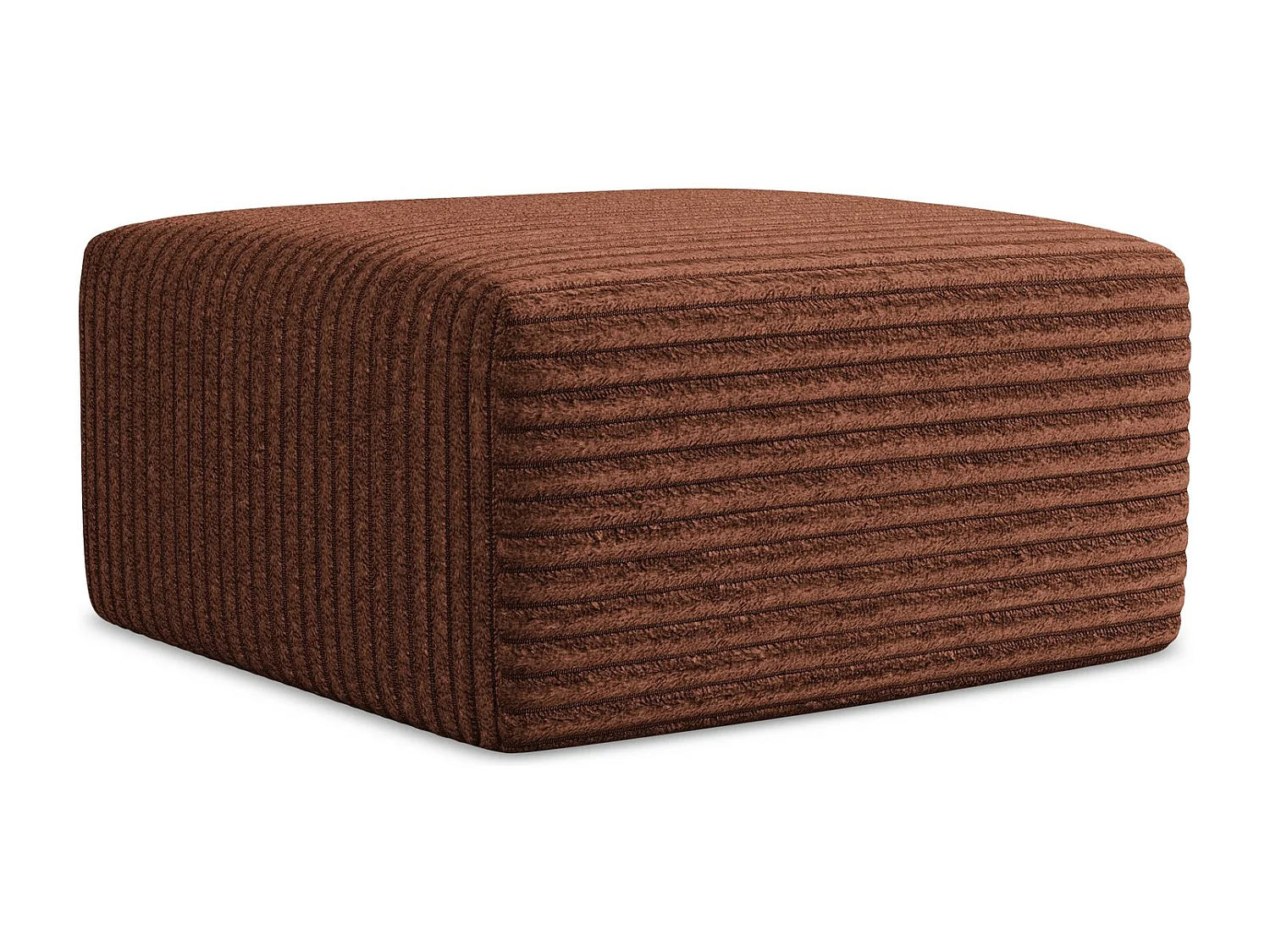 Puf de tela pana terracota - KELI