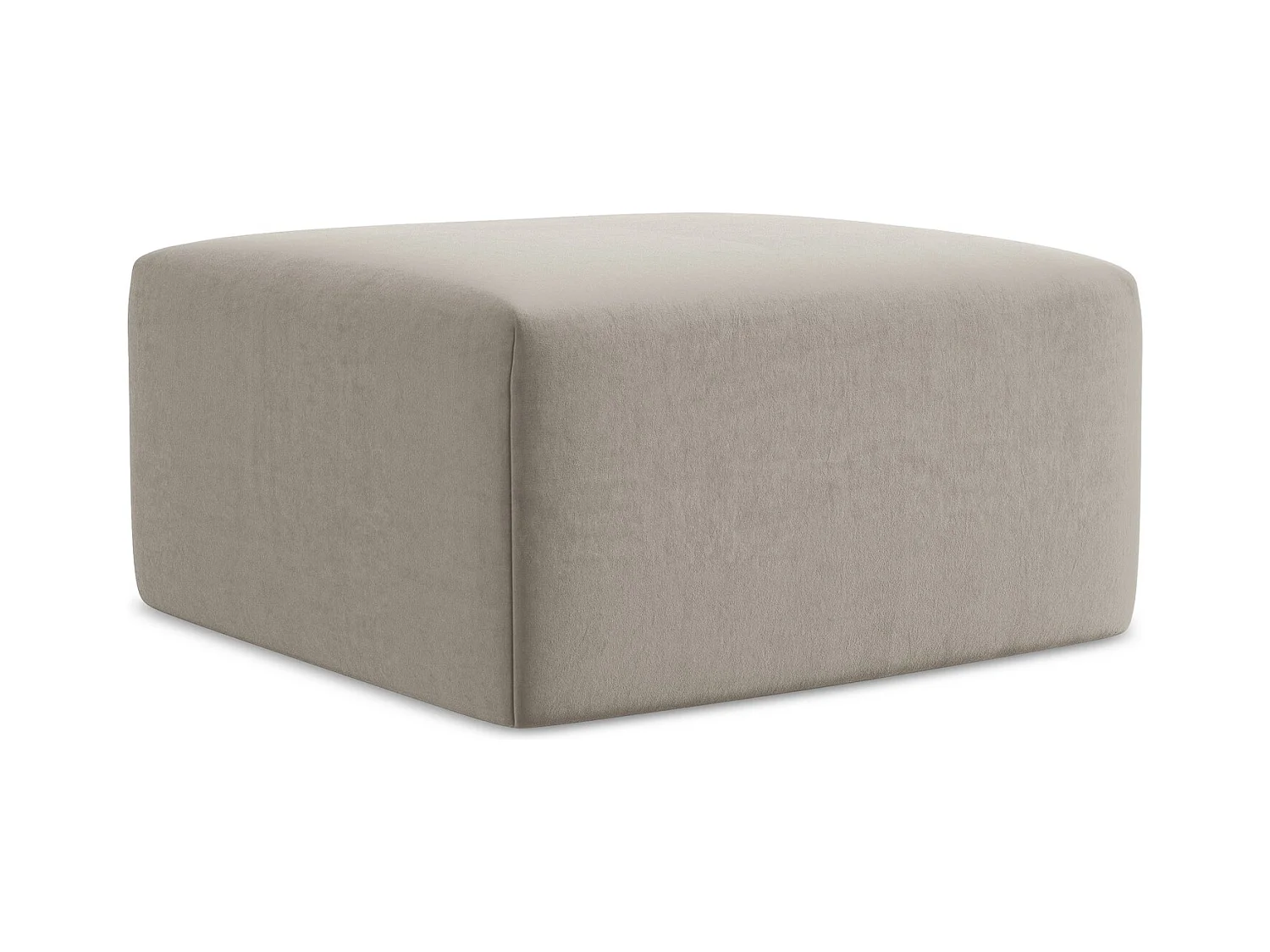 Pouf - Hocker - Samt - Taupe - KELI