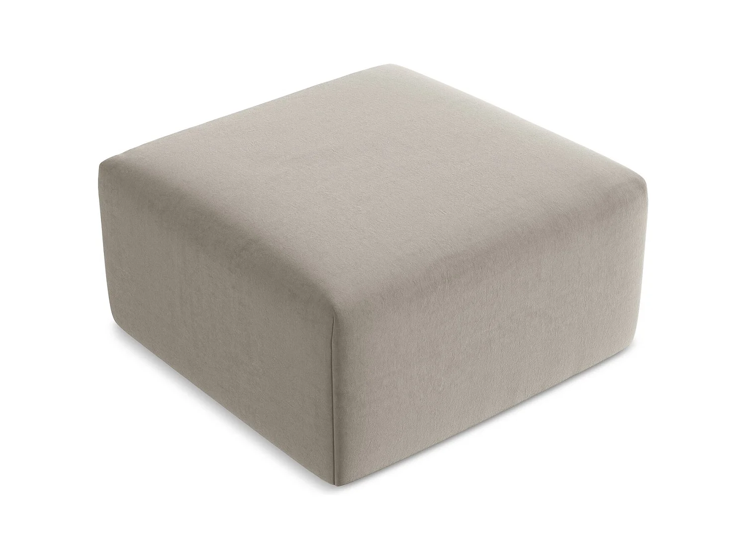 Pouf - Hocker - Samt - Taupe - KELI