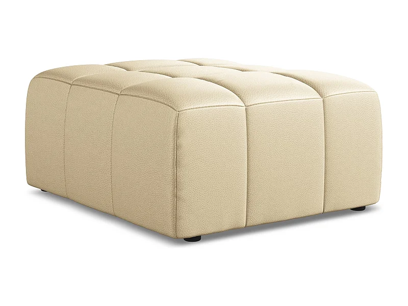 Pouf - Hocker - Kunstleder - Beige - ALOHA