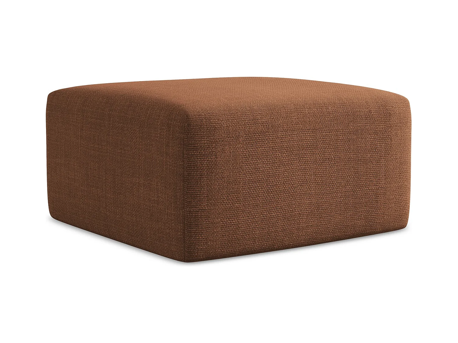 Pouf - Hocker - Strukturstoff - Terrakotta - KELI