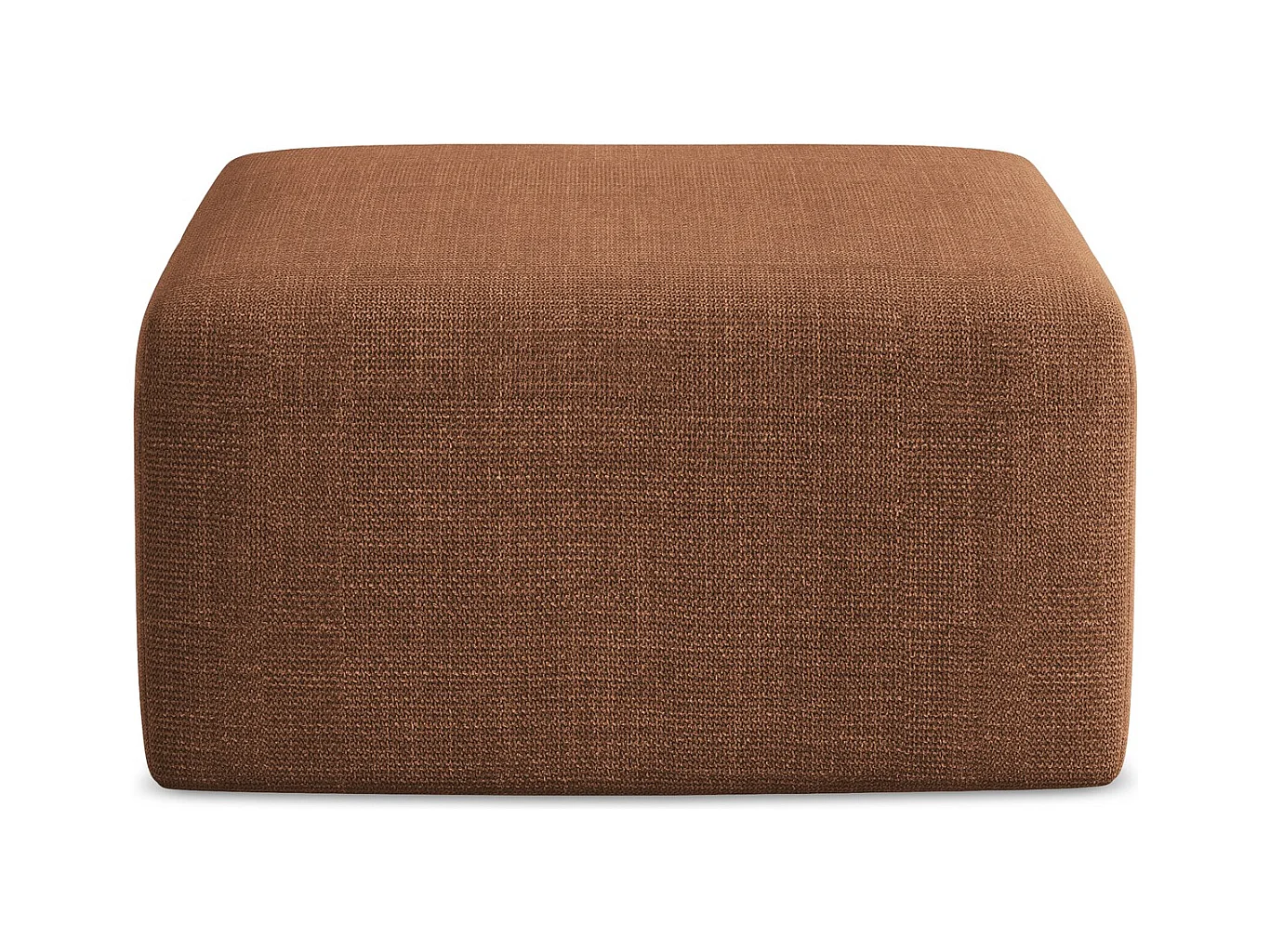 Pouf - Hocker - Strukturstoff - Terrakotta - KELI