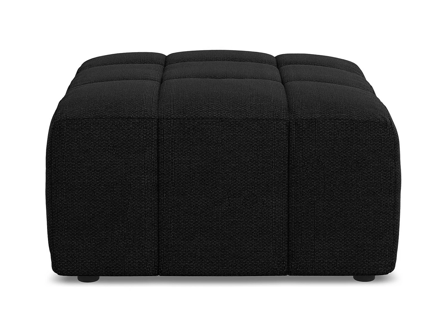 Pouf - Hocker - Bouclé - Schwarz - ALOHA
