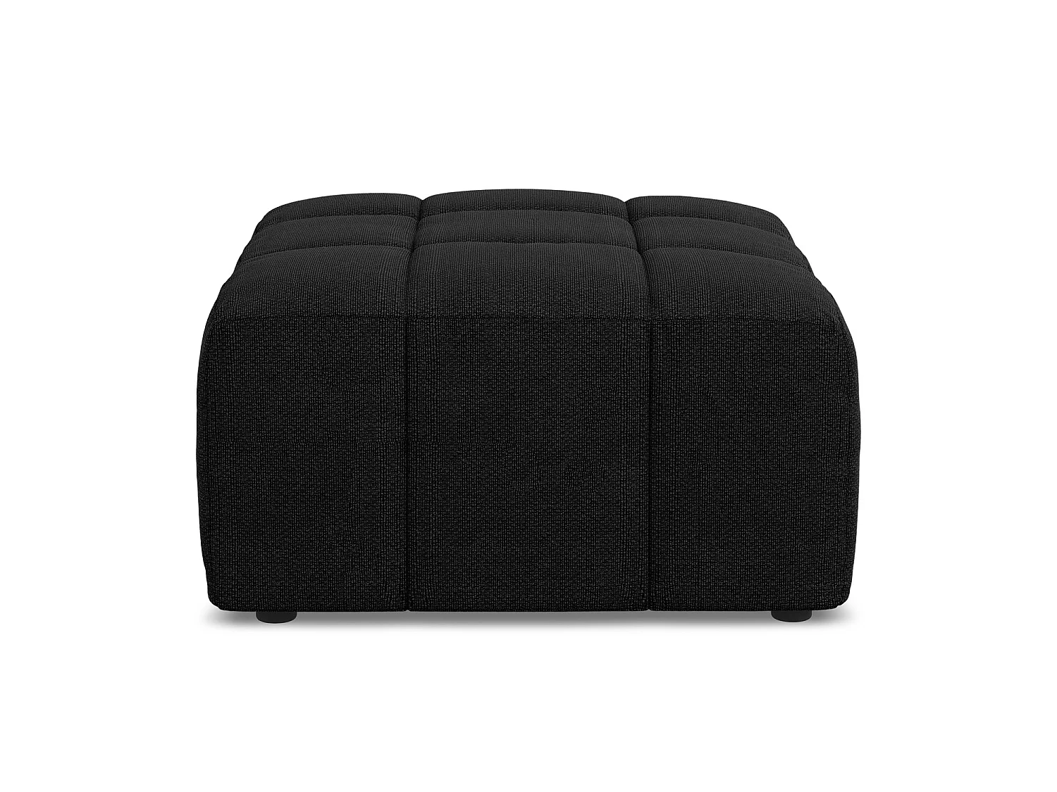 Pouf - Hocker - Bouclé - Schwarz - ALOHA