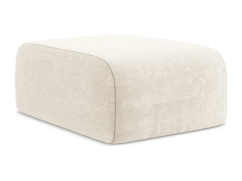 Pouf - Hocker - Chenille - Hell beige - LANI
