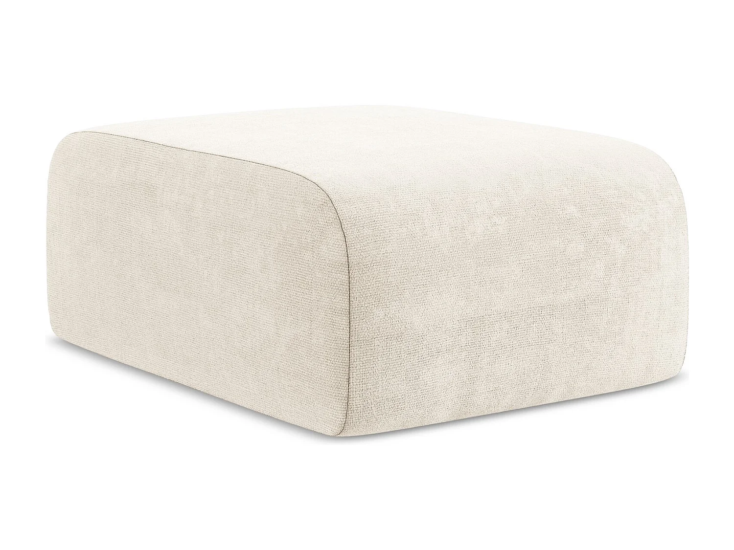 Pouf - Hocker - Chenille - Hell beige - LANI