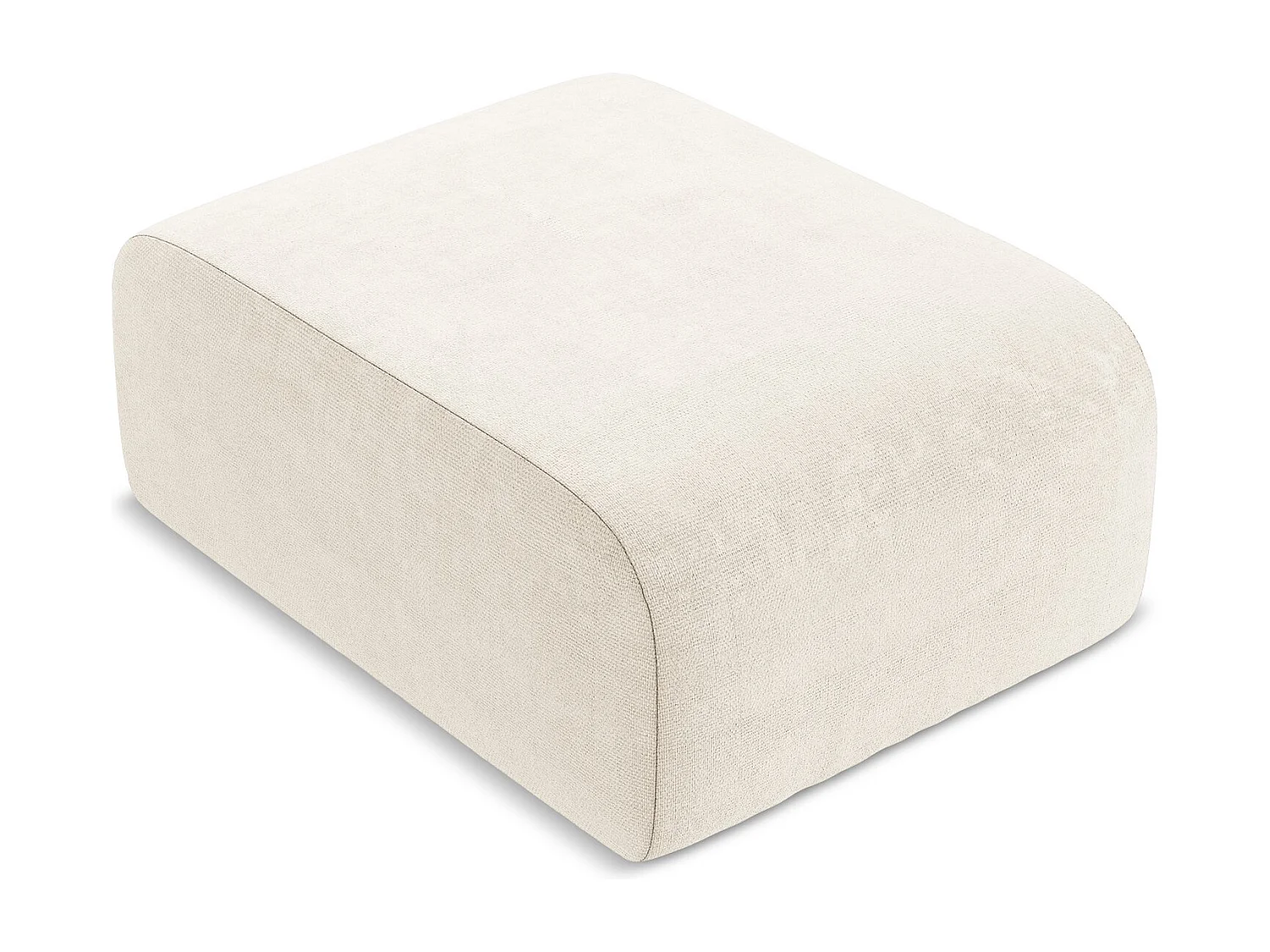 Pouf - Hocker - Chenille - Hell beige - LANI