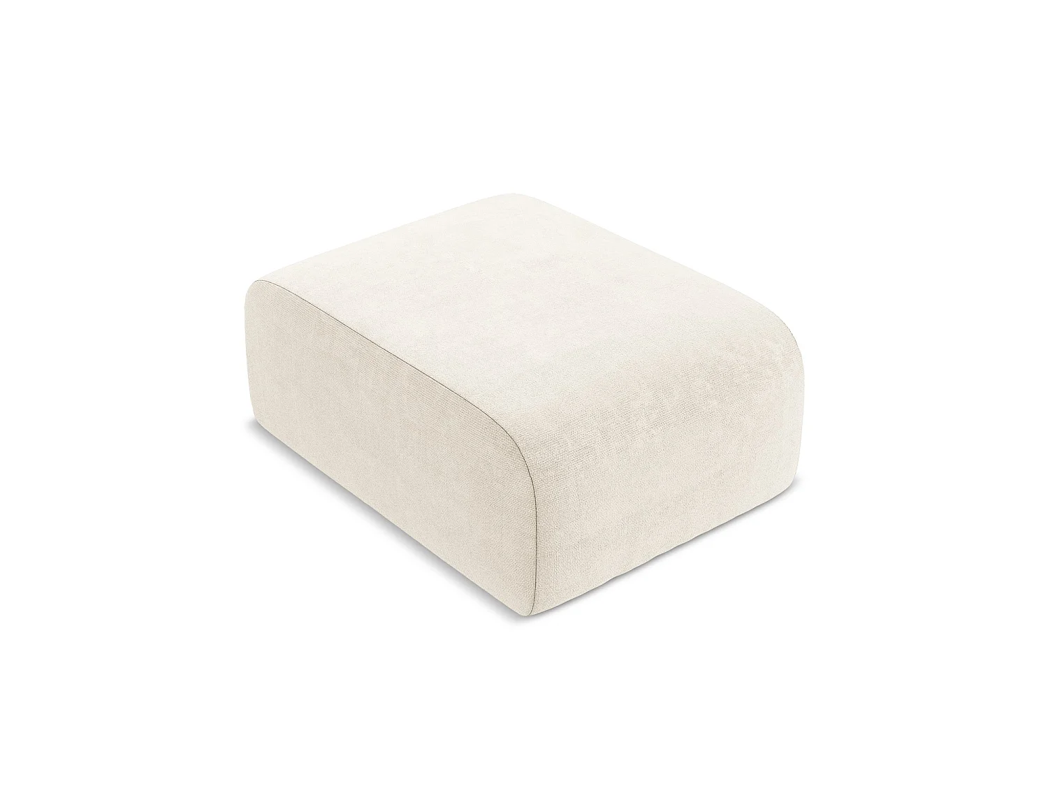 Pouf - Hocker - Chenille - Hell beige - CERVO