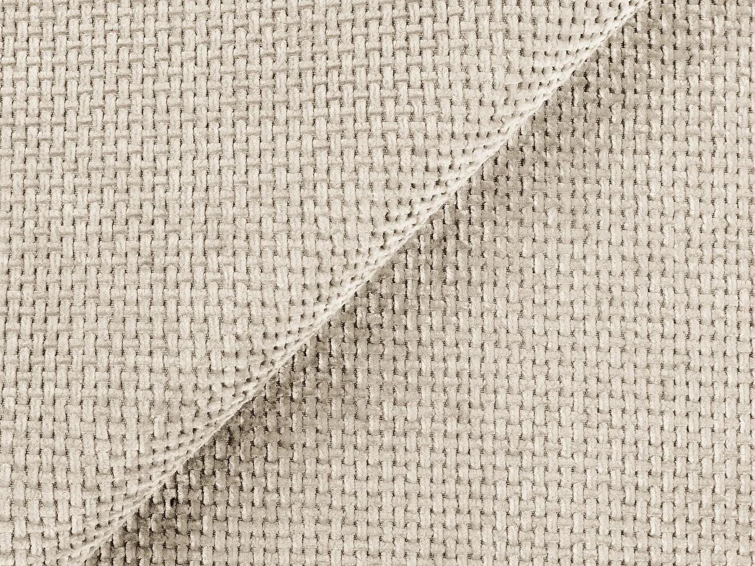 Pouf - Hocker - Chenille - Hell beige - CERVO