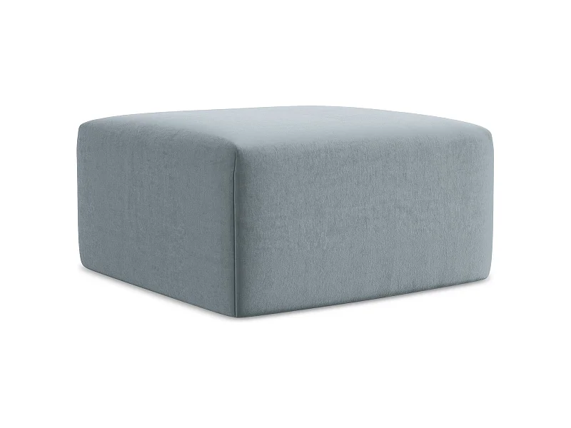 Pouf - Hocker - Samt - Hellblau - KELI